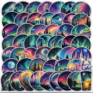 50 Northern Lights Stickers